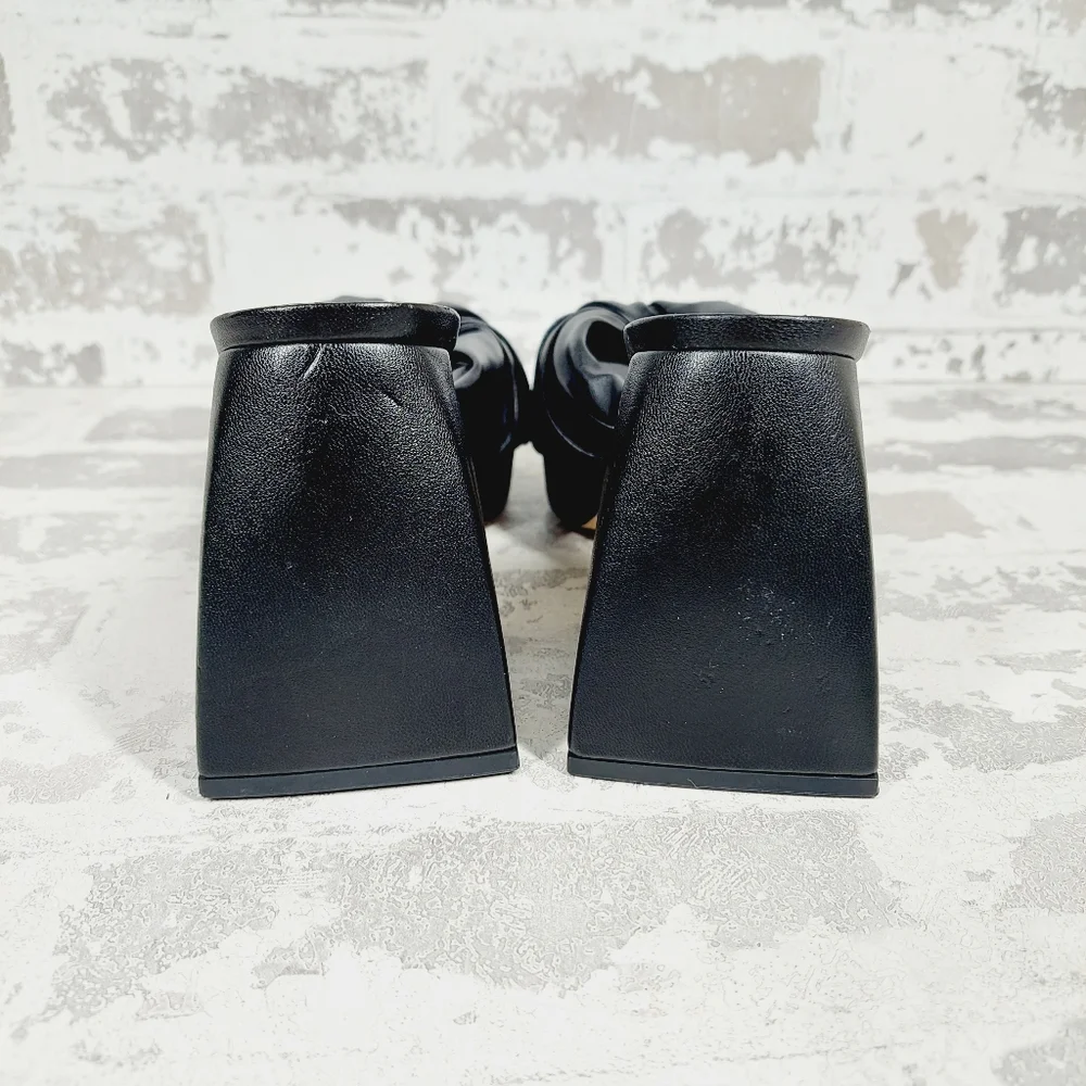Sam Edelman Black Knotted Platform Mule Sandals